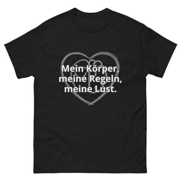 Mein Körper, meine Regeln, meine Lust (Unisex Tshirt, dark) – Bild 8