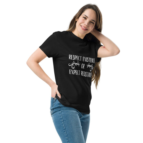 Respect Existence or Expect Resistance (unisex T-Shirt, dark) – Bild 5