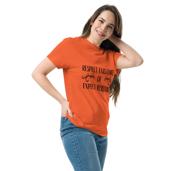 Respect Existence or Expect Resistance (unisex T-Shirt, pastell)