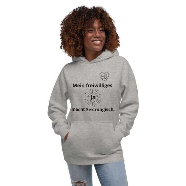 Mein freiwilliges Ja macht Sex magisch (Unisex-Hoodie, pastell)