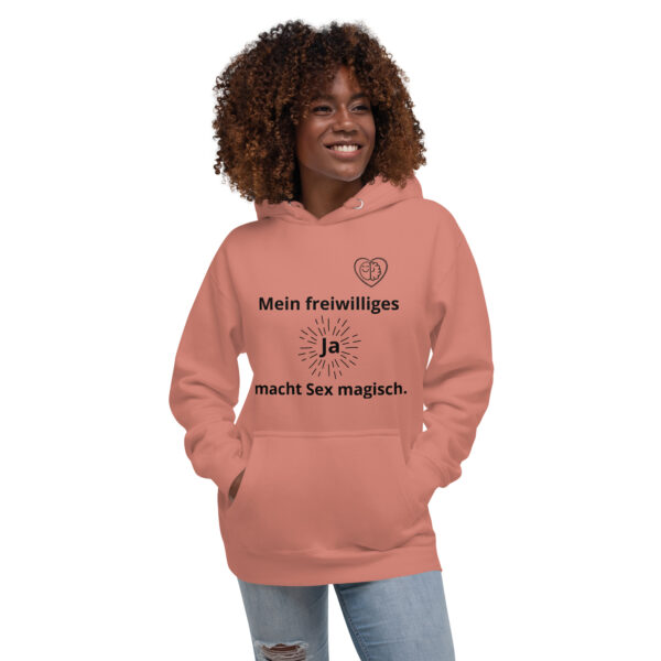 Mein freiwilliges Ja macht Sex magisch (Unisex-Hoodie, pastell) – Bild 2