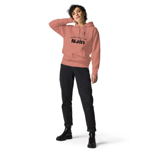 Respekt beginnt beim Nein (Unisex-Hoodie, pastell) – Bild 2