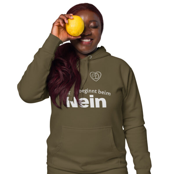 Respekt beginnt beim Nein (Unisex-Hoodie, dark) – Bild 7