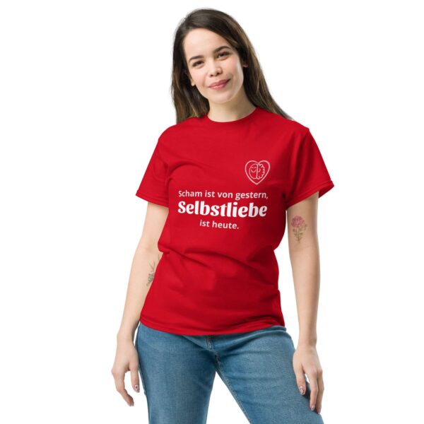 Scham ist von gestern, Selbstliebe ist von heute (Unisex T-Shirt, dark) – Bild 13