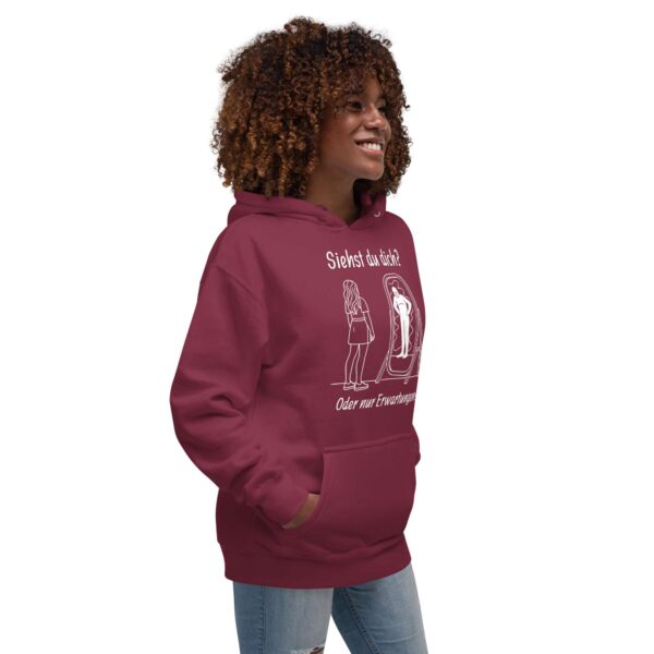 Siehst du dich? Oder nur Erwartungen? (Unisex-Hoddie, dark) – Bild 14